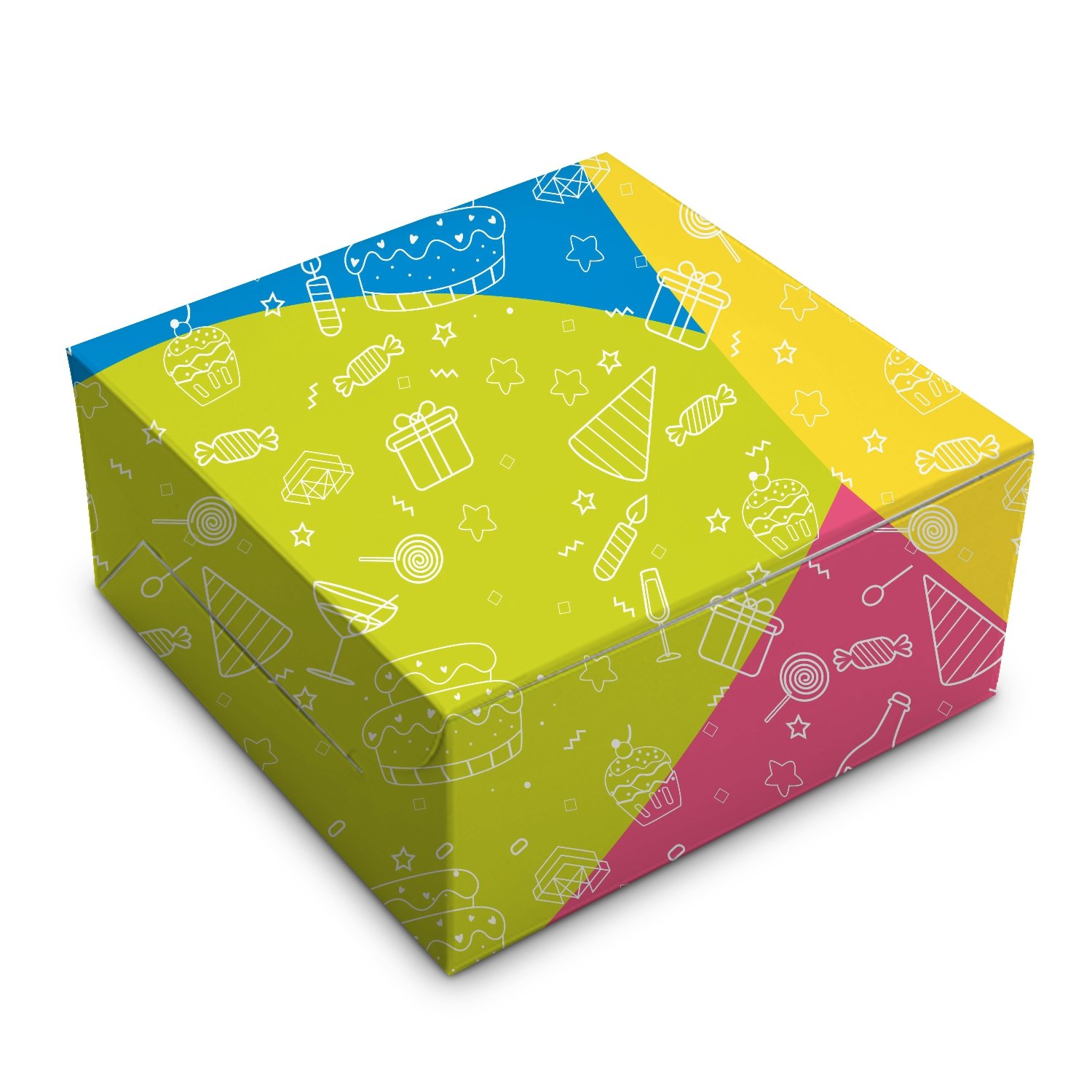 3 Ply Cake Boxes Multi-Color Printed for 2kg 12*12*5 Inches